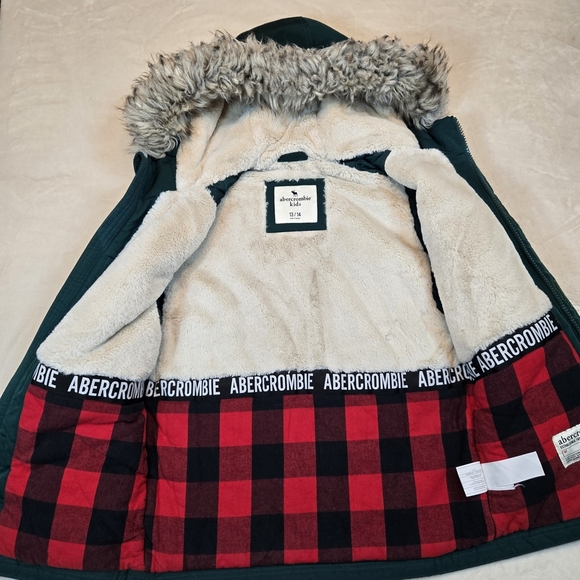 Green Parka with Faux Fur Hood - Picture 4 of 8